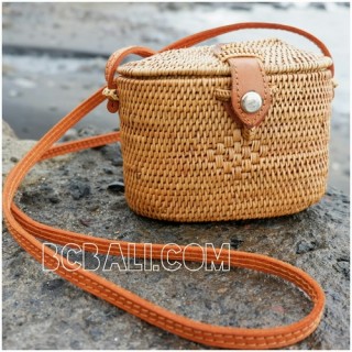 hand woven ata grass rattan balinese bags handmade small